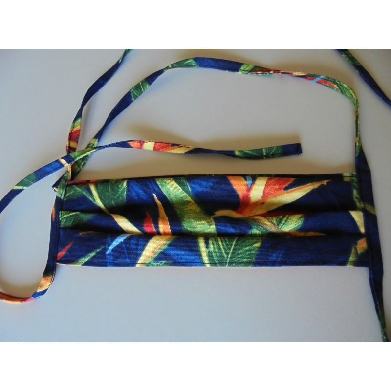 Masque tissu motif tropical