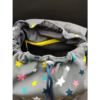 Sac à dos enfant maternelle gris étoiles intérieur