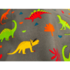 Tissu softshell gris motifs dinosaures