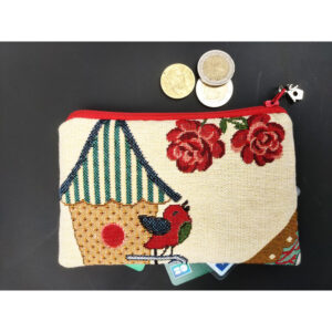 Pochette nichoir oiseau fleur