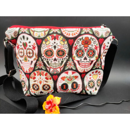 Sac femme bandoulière crânes mexicains ou motifs têtes de mort