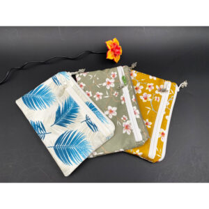 Pochettes double zip porte-monnaie porte-carte