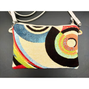 Pochette sac bandoulière multicolore horizontal en tissu