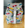 Sac a dos enfant maternelle nounou gris motifs voitures